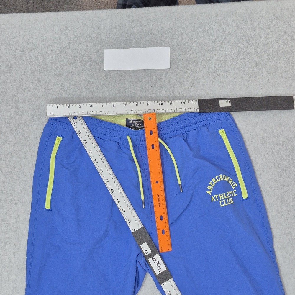 Abercrombie & Fitch Men Activewear Pants M Blue Nylon Polyester Jogger Athletic - Picture 10 of 13